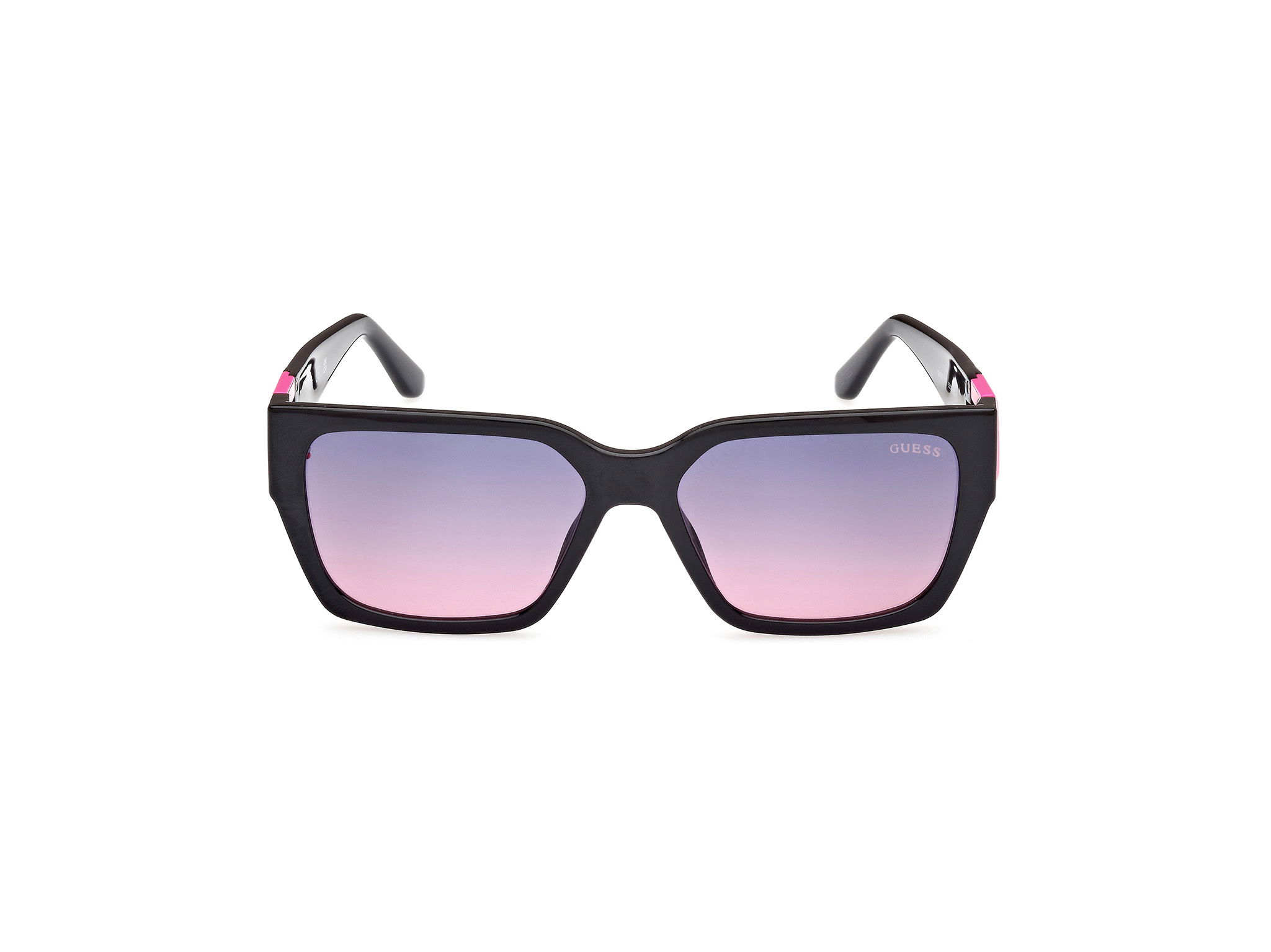 Das Bild zeigt die Sonnenbrille GU7916 74T von der Marke Guess in Schwarz/Pink