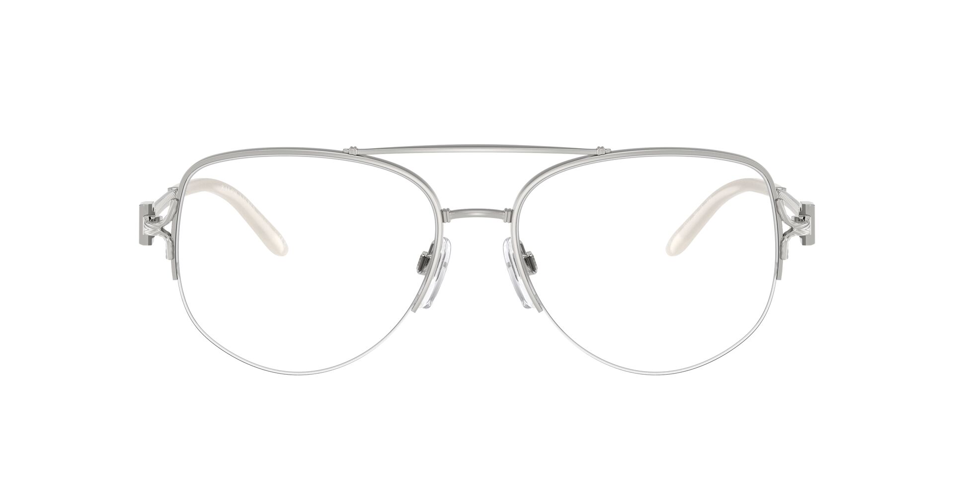 Das Bild zeigt die Korrektionsbrille RL5127 von der Marke Ralph Lauren in Silber.