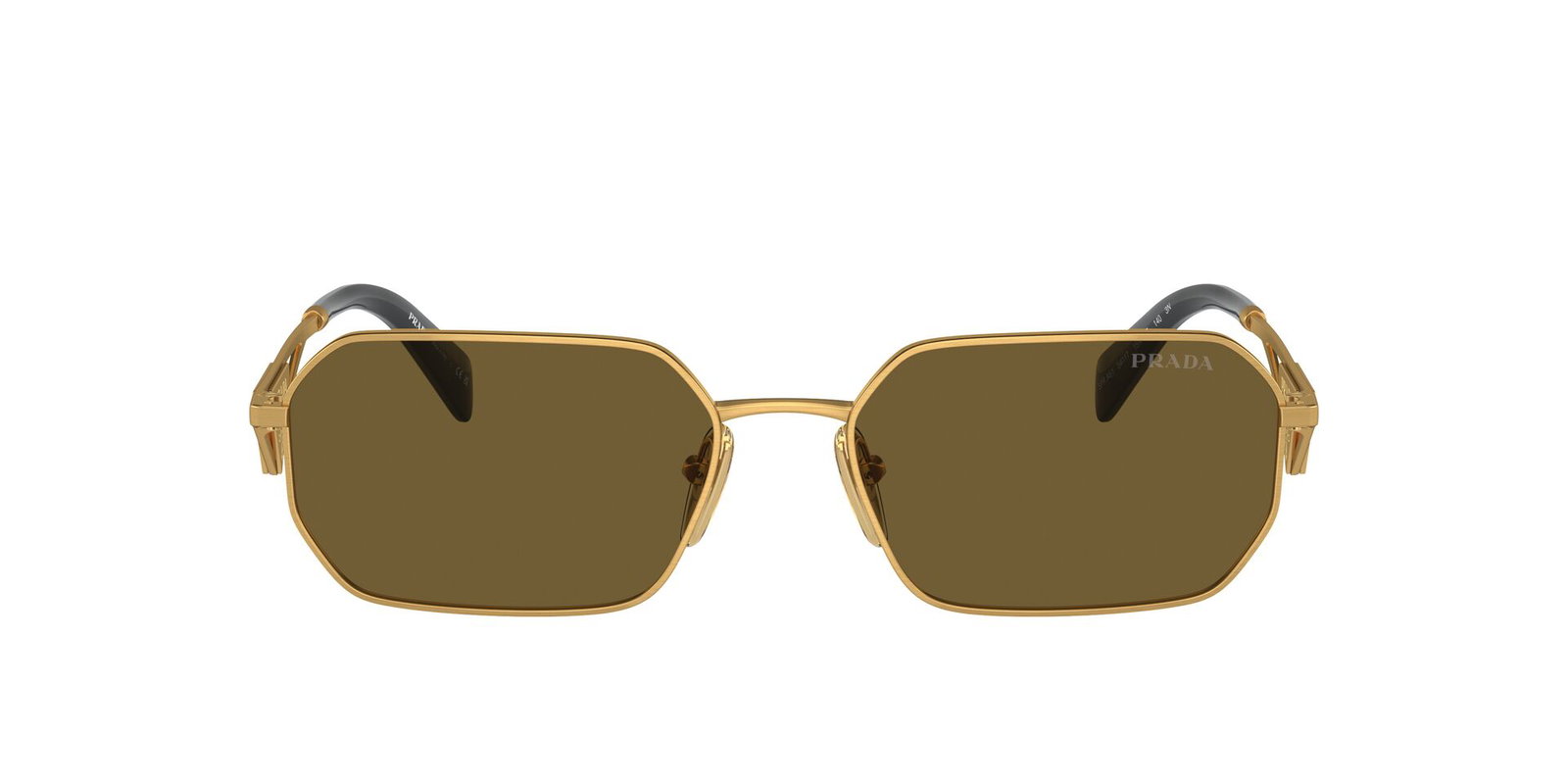 Das Bild zeigt die Sonnenbrille 0PR A51S 15N01T von der Marke Prada in Matt gold.