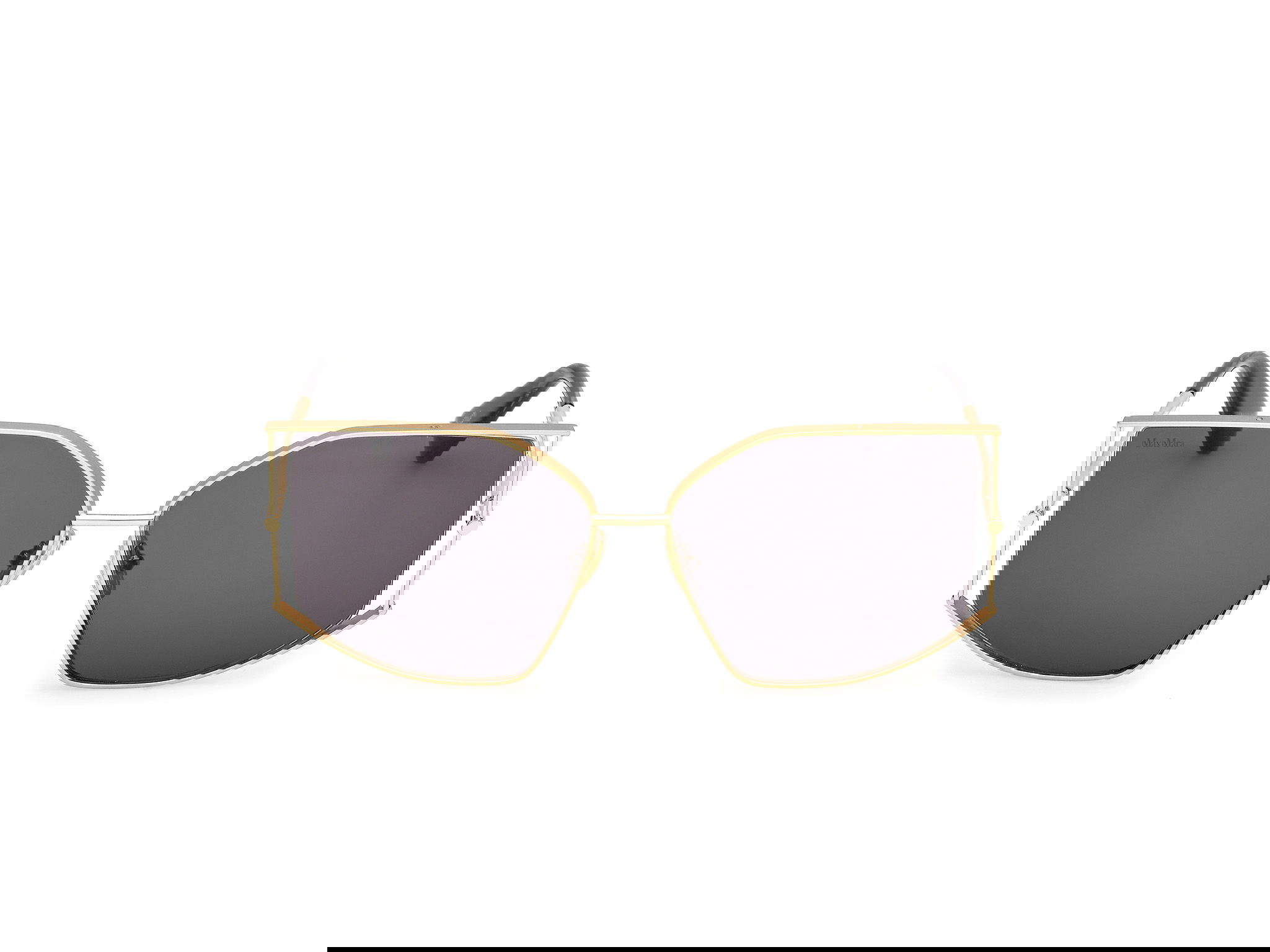 Das Bild zeigt die Sonnenbrille MM0142 von der Marke Max Mara in Gold.