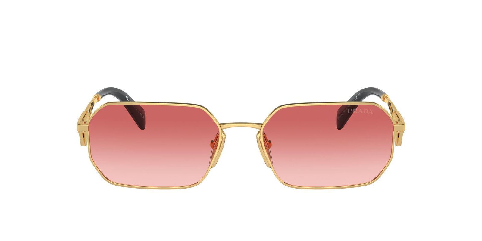 Das Bild zeigt die Sonnenbrille 0PR A51S 5AK40C von der Marke Prada in Gold.