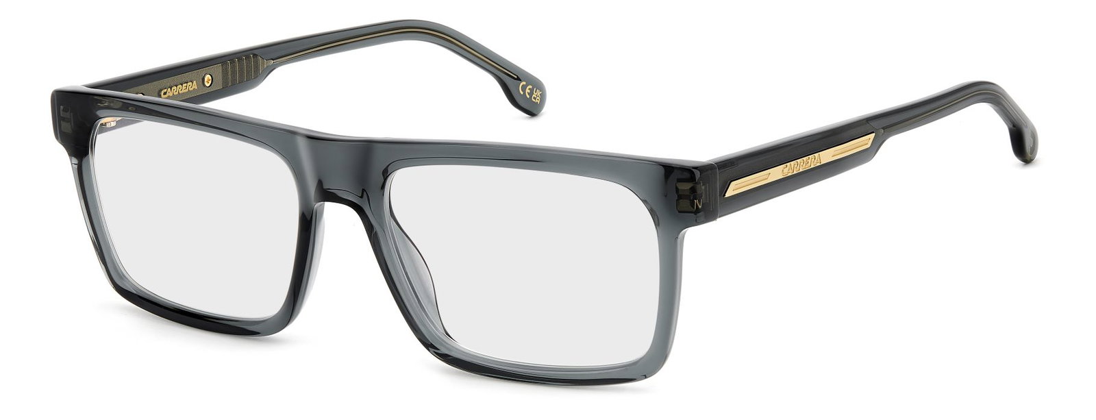 Carrera 109368 – Rechteckige Herrenbrille Grau Metall