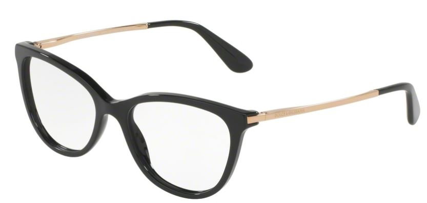 Dolce & Gabbana DG3258 501 – Schwarze Damenbrille Kunststoff