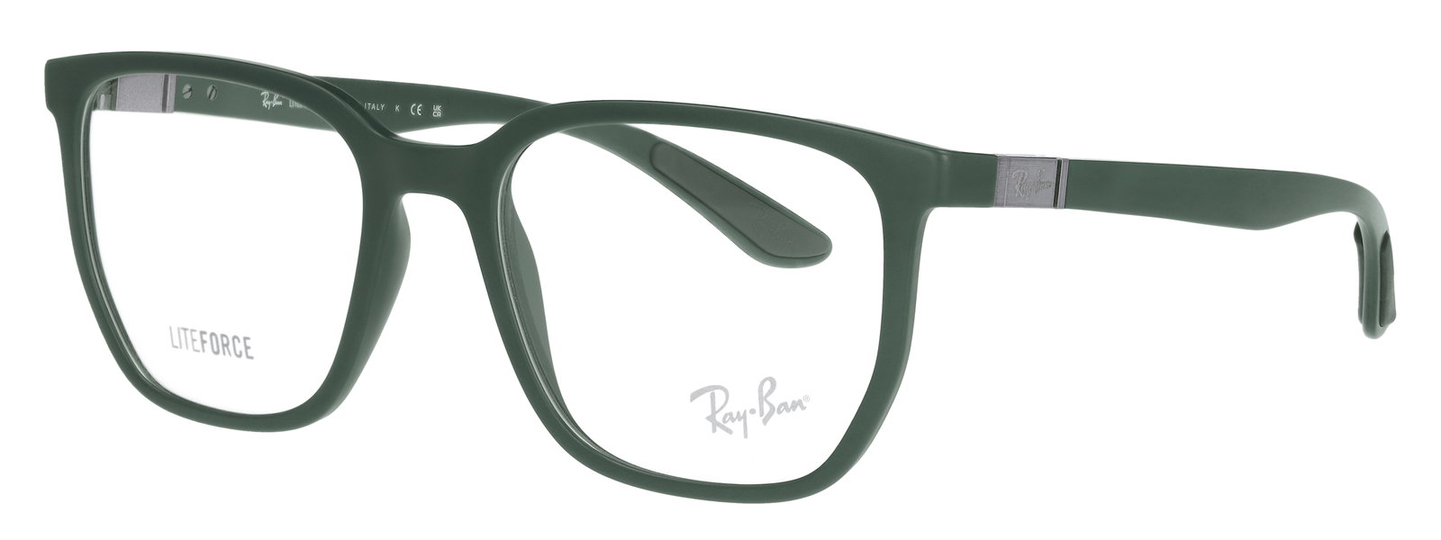 Das Bild zeigt die Korrektionsbrille RX7235 8062 von der Marke Ray Ban in Sandgrün.
