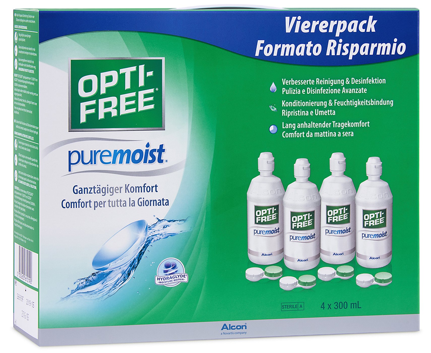 Opti-Free PureMoist Systempack, Alcon (4 x 300 ml)