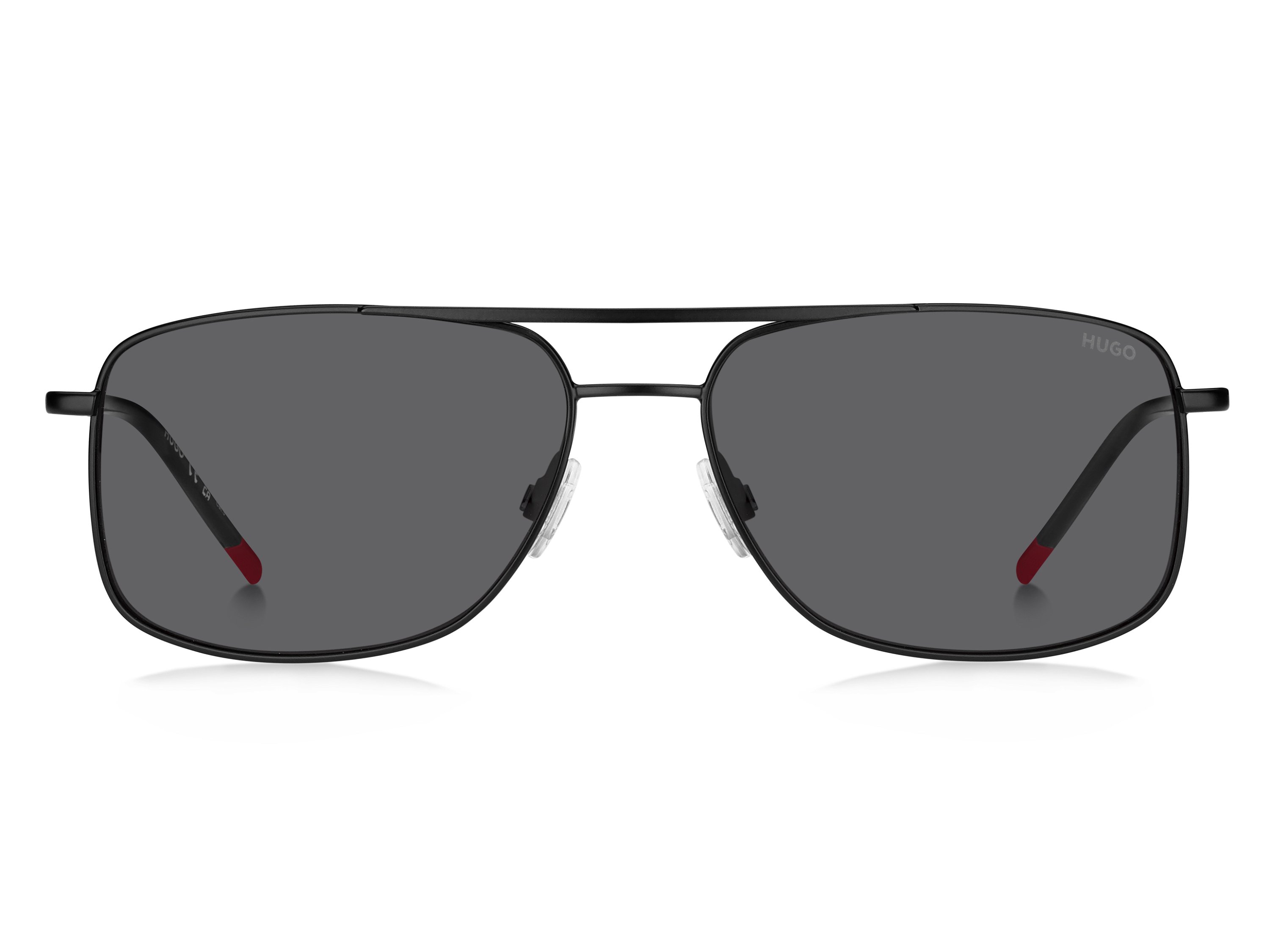 Das Bild zeigt die Sonnenbrille HG1287/S OIT von der Marke Hugo in schwarz/rot.