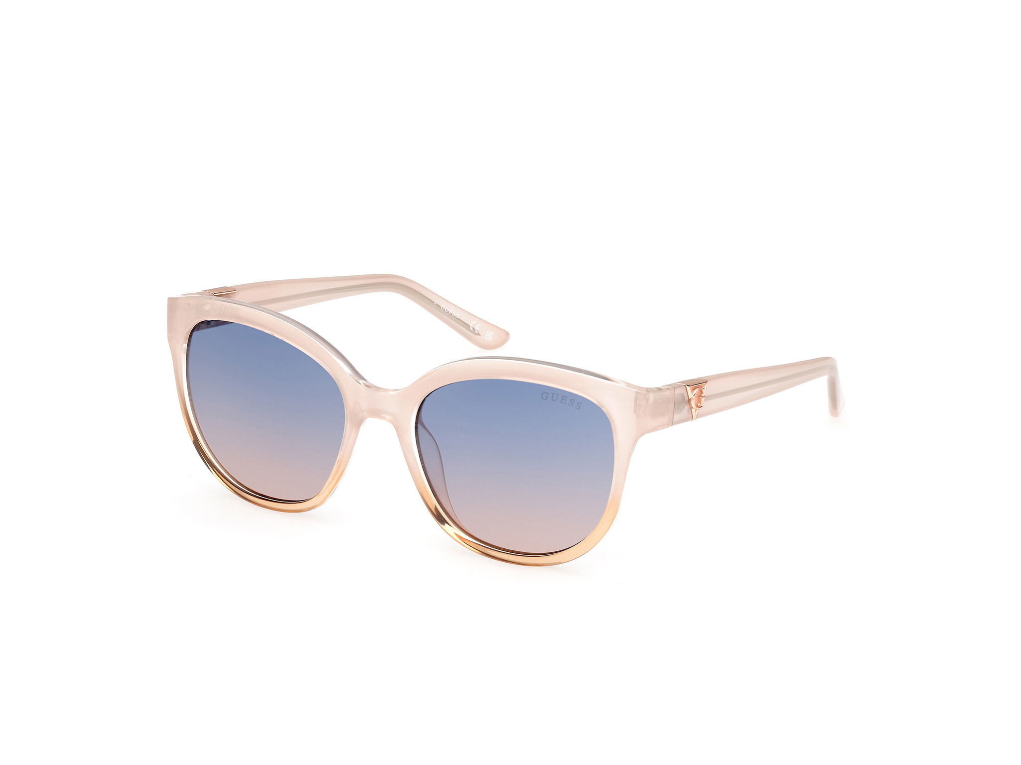 Das Bild zeigt die Sonnenbrille GU7877 92F von der Marke Guess in Beige