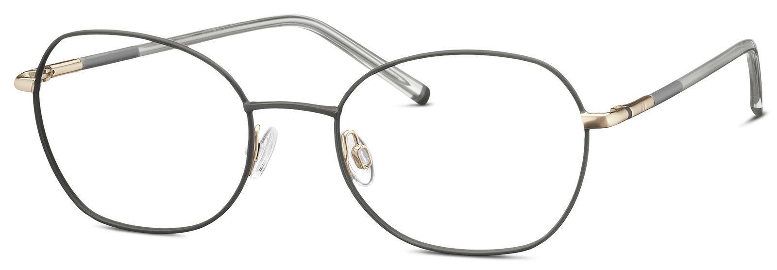 HUMPHREY'S 582400 20 – Runde Metallbrille Gold Grau schmal