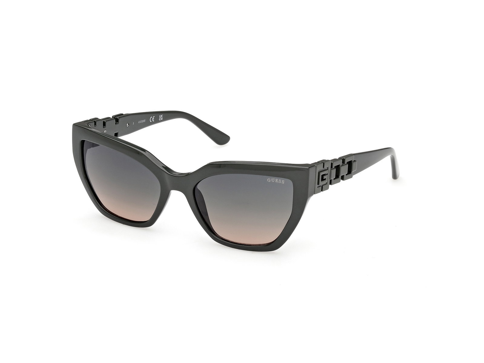 Das Bild zeigt die Sonnenbrille GU00264 von Guess in der Farbe Dunkelgrün.
