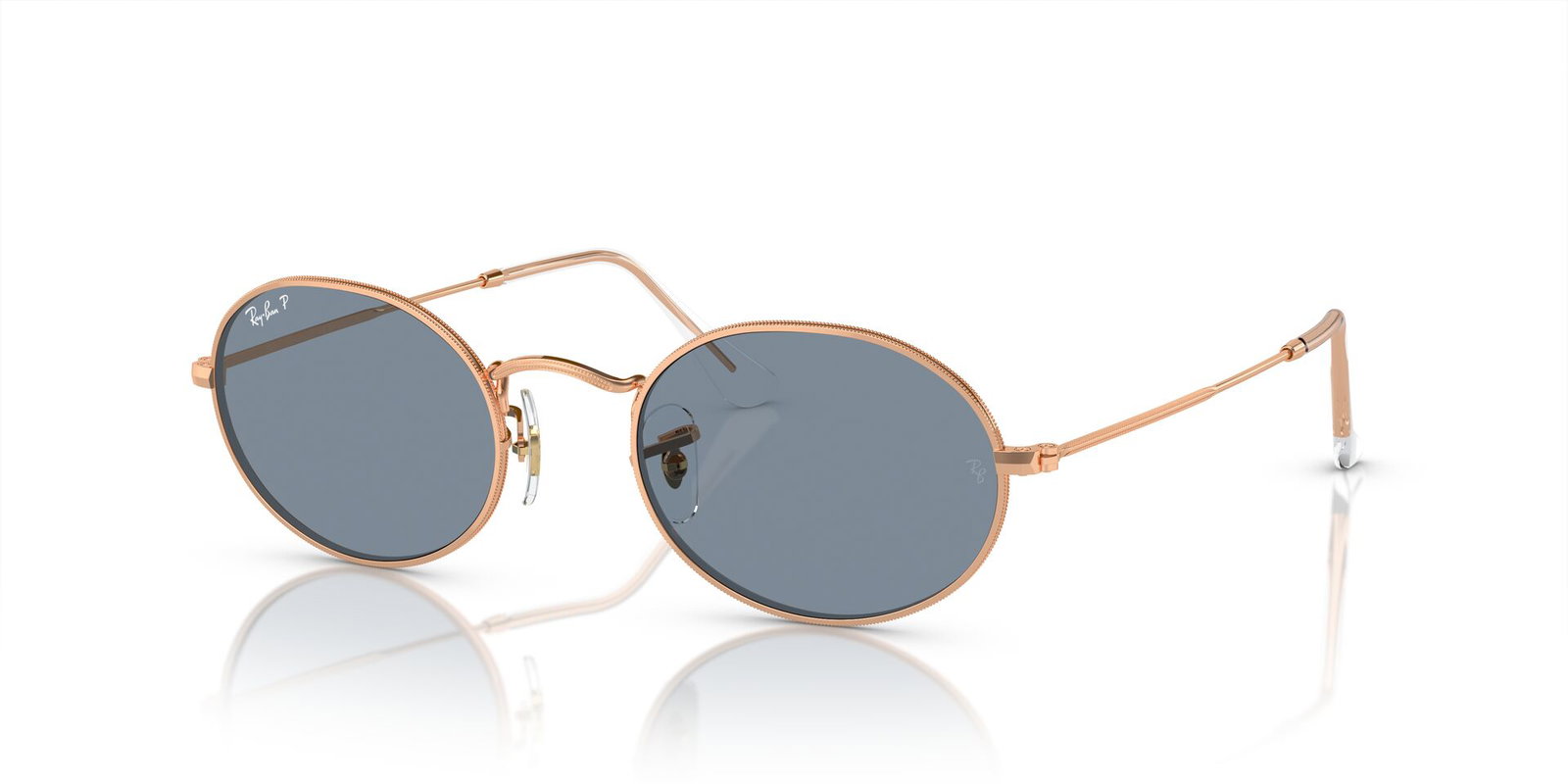Ray Ban Sonnenbrille 0RB3547 9202S2 Damen oval Metall rotgold
