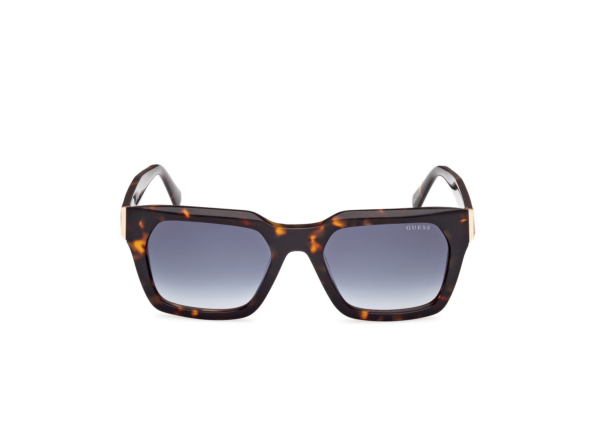 Das Bild zeigt die Sonnenbrille GU00172 52W von der Marke Guess in dunkel Havanna