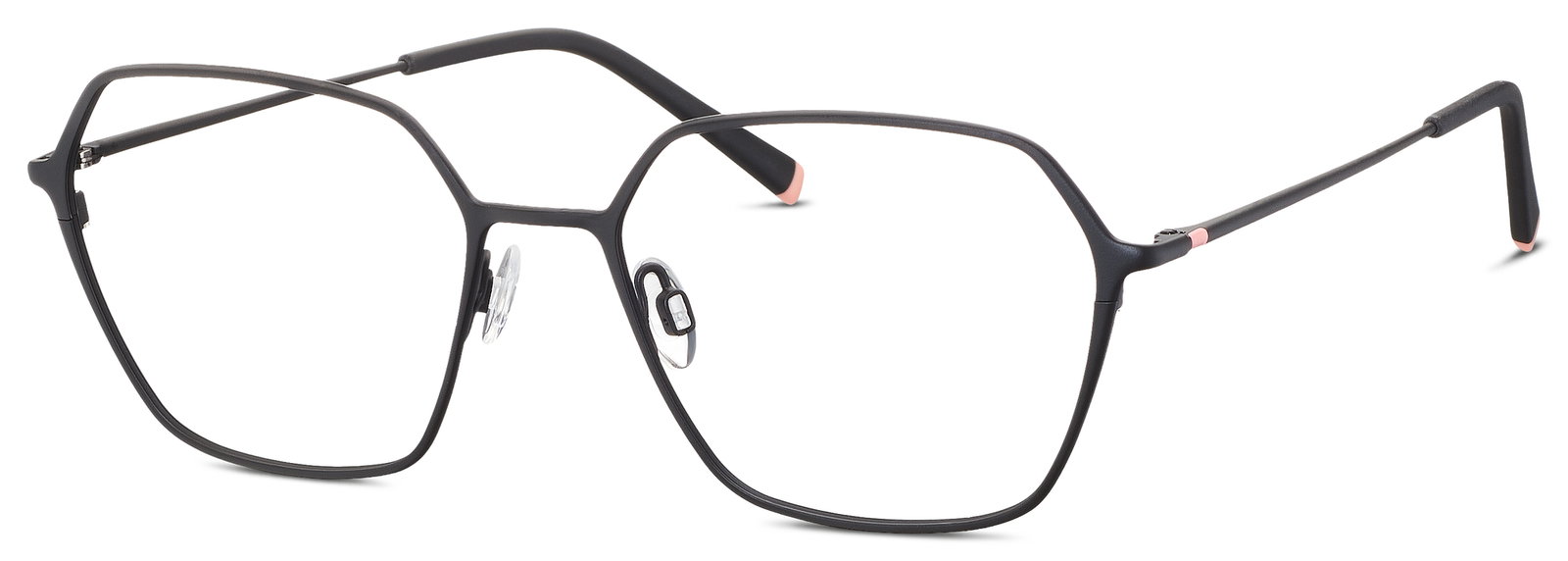 HUMPHREY'S 582374 10 – Rechteckige Metallbrille Schwarz breit