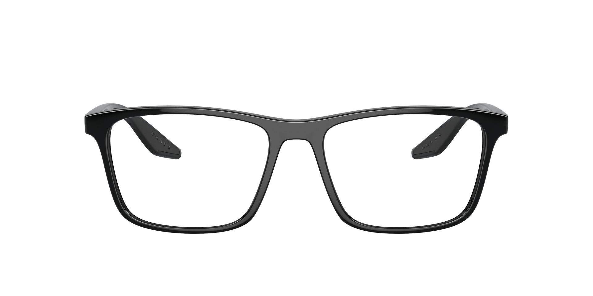 Das Bild zeigt die Prada Linea Rossa Fassung PS01QV 1AB1O1 von vorne.
