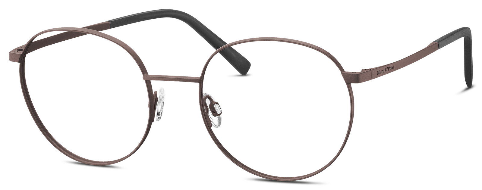 MARC O'POLO Eyewear 502179 60 – Runde braune schmale Metallbrille