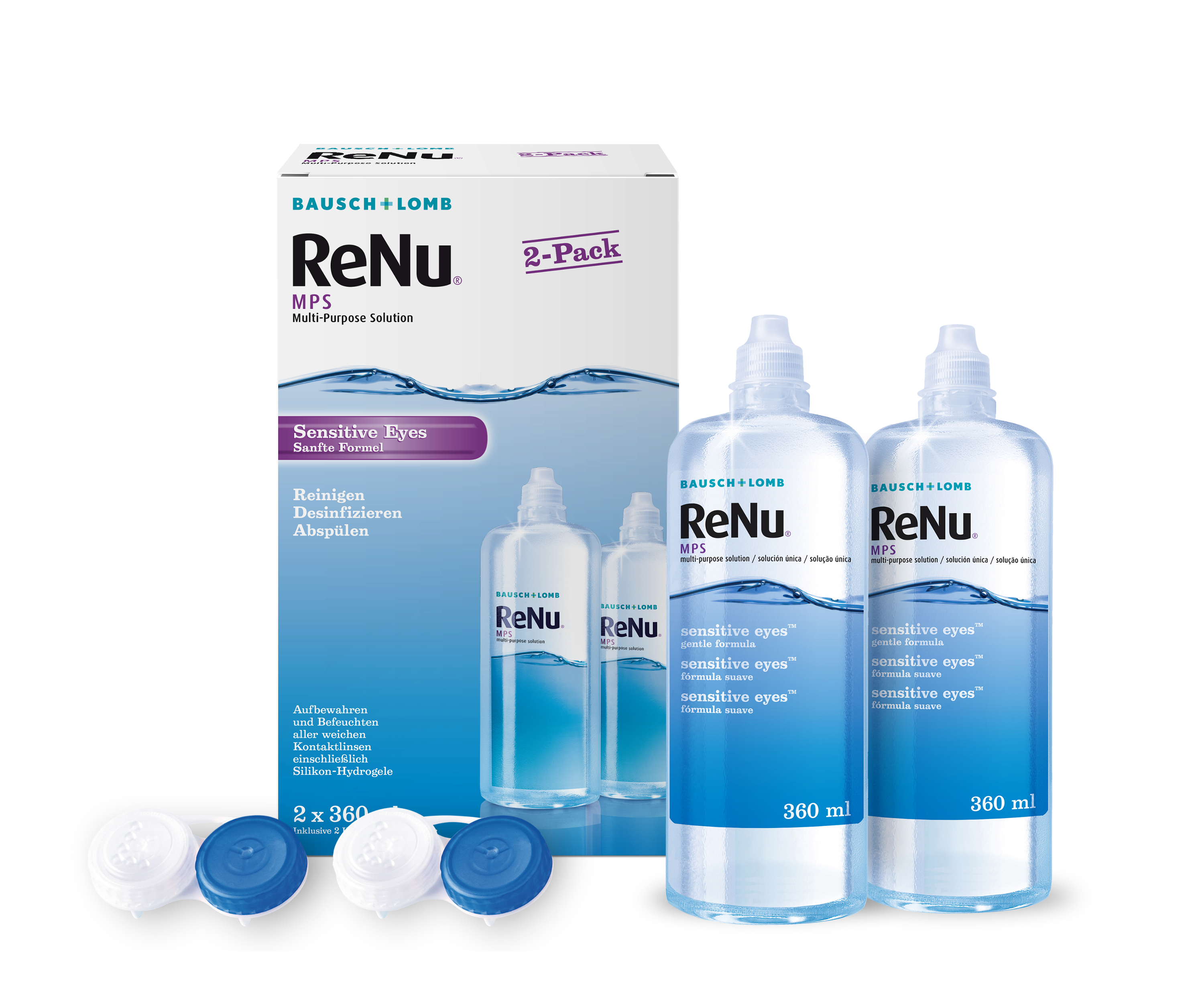 ReNu MPS Sensitive Eyes 2-Pack, Bausch & Lomb (2 x 360 ml) ReNu MPS Sensitive Eyes 2-Pack, Bausch & Lomb (2 x 360 ml)