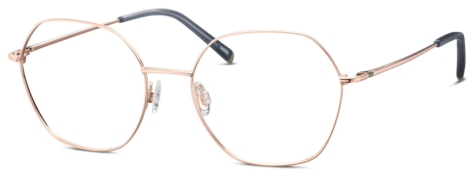 HUMPHREY'S 582371 20 – Rechteckige goldene Metallbrille breit