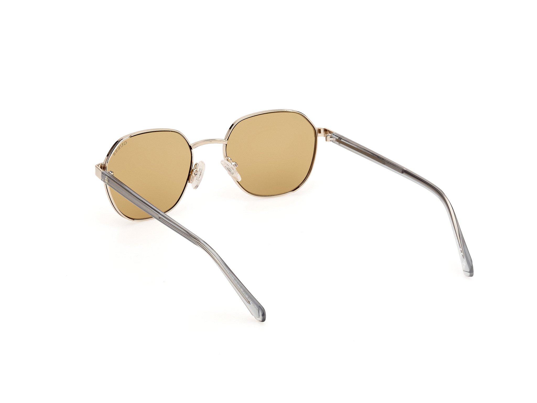 Das Bild zeigt die Sonnenbrille GU00116 32E von der Marke Guess in Blassgold.