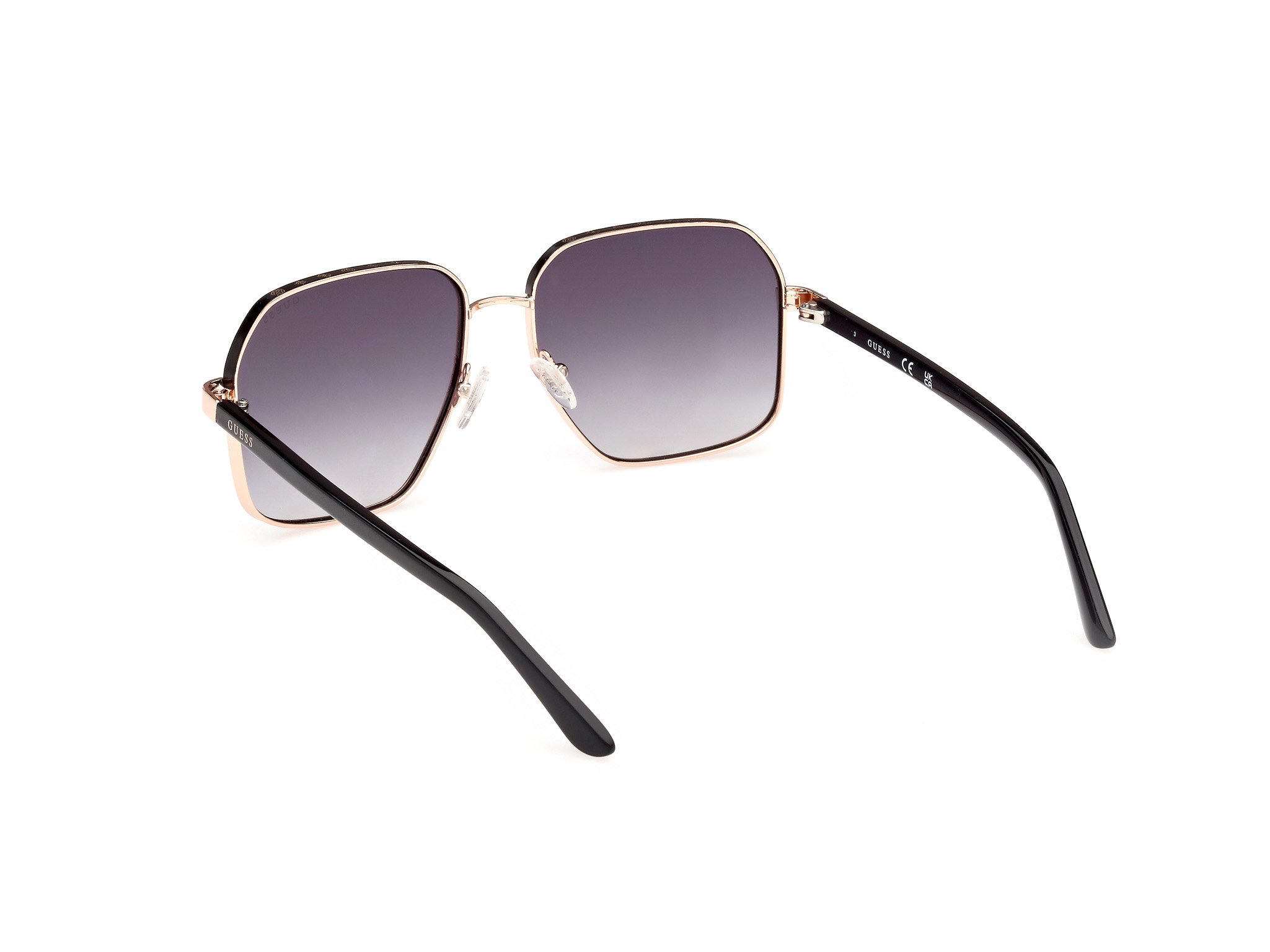 Das Bild zeigt die Sonnenbrille GU00107 05B von der Marke Guess in Gold.