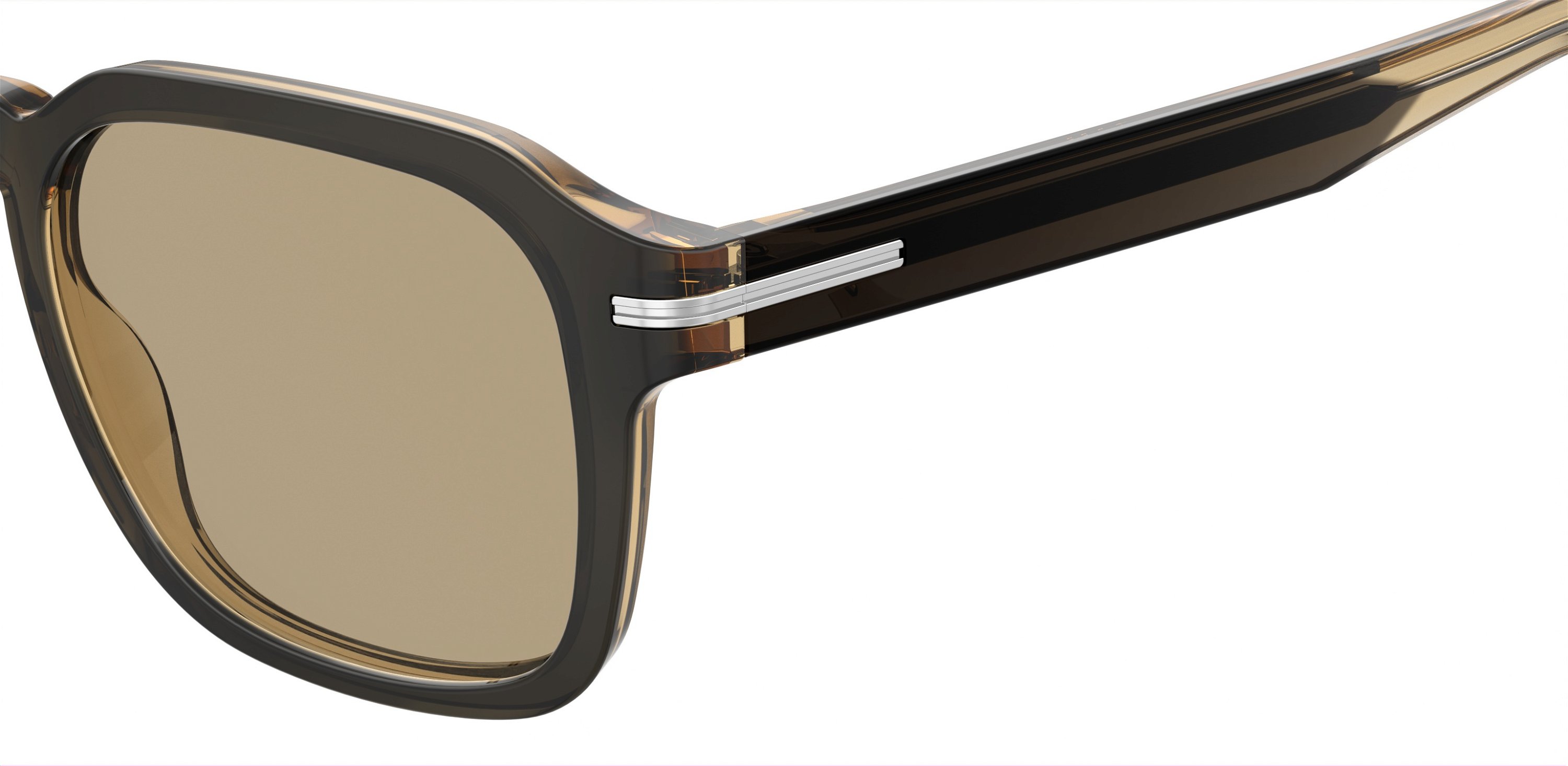 Das Bild zeigt die Sonnenbrille BOSS1627S S05 von der Marke BOSS in Grau/Braun.