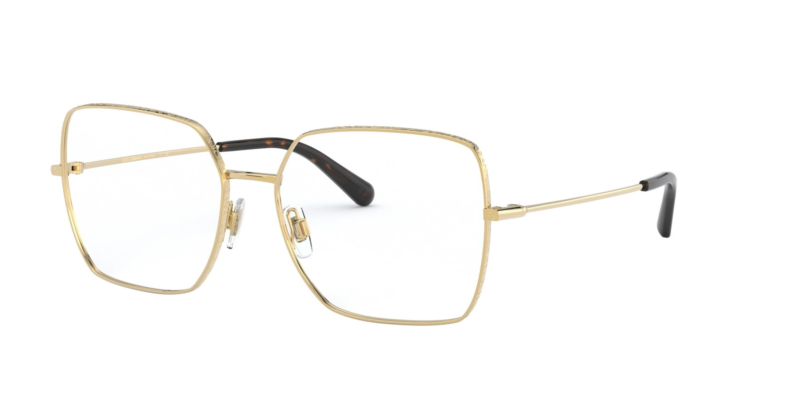 Das Bild zeigt die Korrektionsbrille DG1323 02 von der Marke D&G in gold.