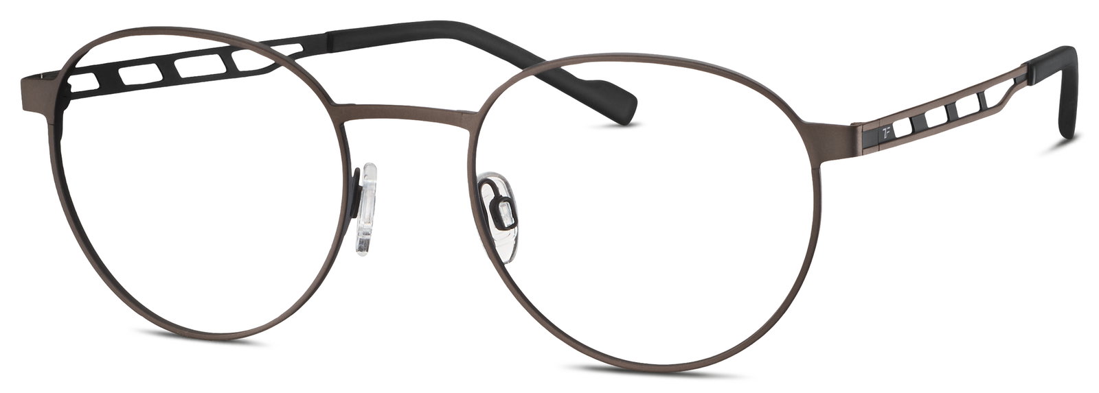 TITANflex 822029 60 – Runde Titanbrille Braun Mittel