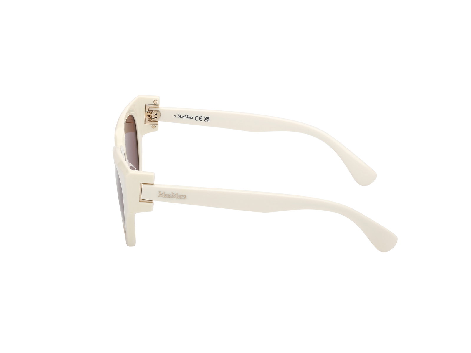 Das Bild zeigt die Sonnenbrille MM0138 von der Marke Max Mara in Weiß.