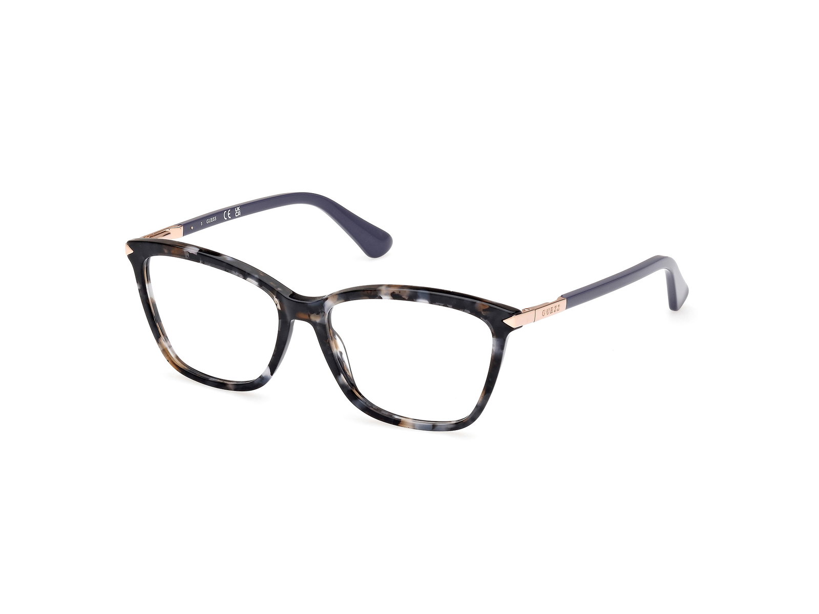Guess GU2880 056 – Browline Brille Havanna Blau Kunststoff