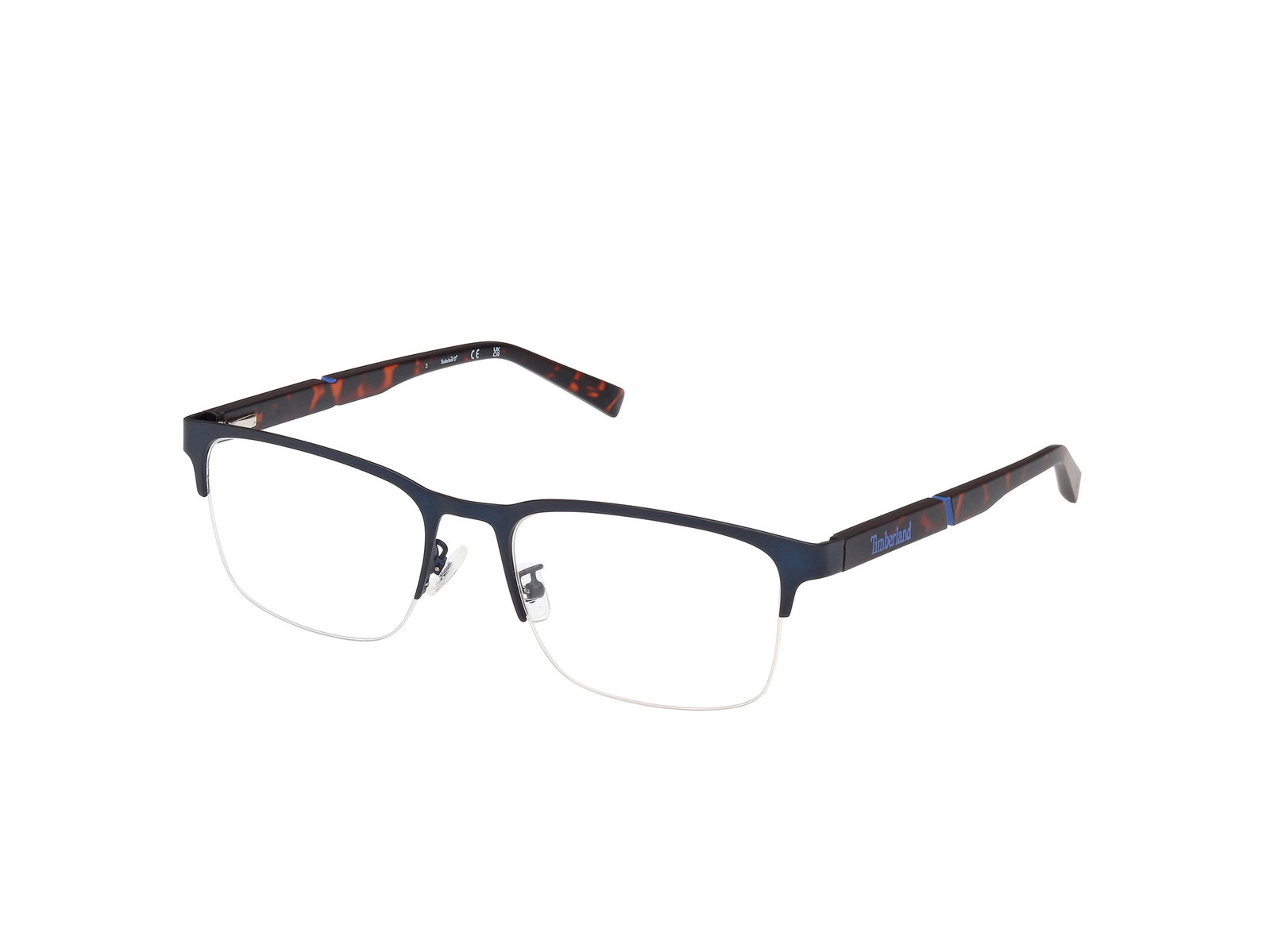 Timberland TB1841-H 091 – Rechteckige Herrenbrille Blau Havanna Metall