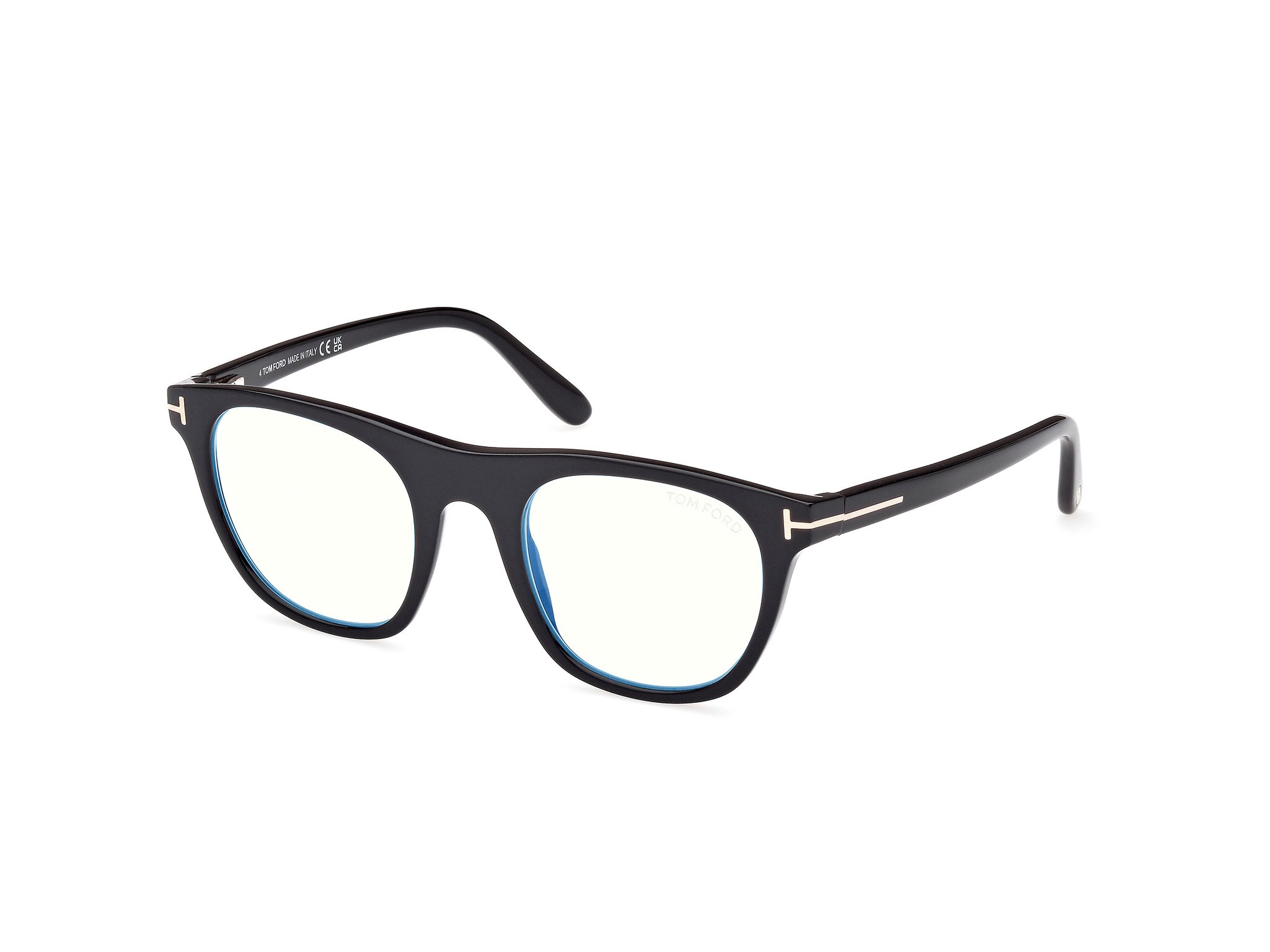 Das Bild zeigt die Korrektionsbrille FT5895-B 001 von der Marke Tom Ford in schwarz.