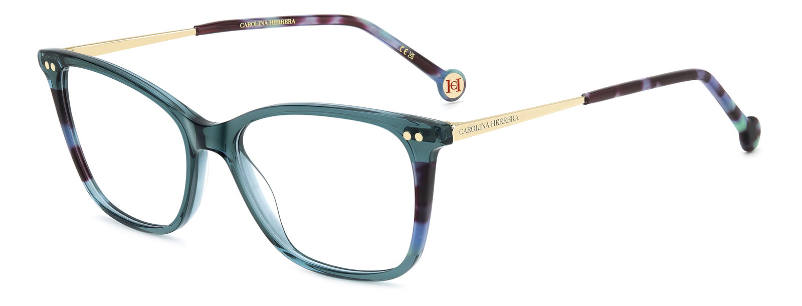 Carolina Herrera 0294 1ED – Rechteckige Damenbrille Grün Acetat