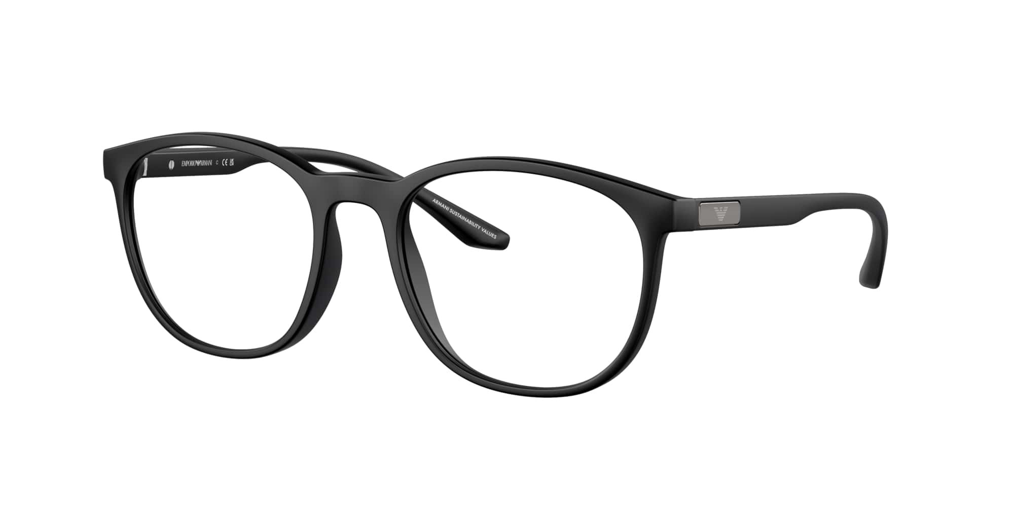 Emporio Armani Brille für Herren in schwarz matt EA3229 5001 51