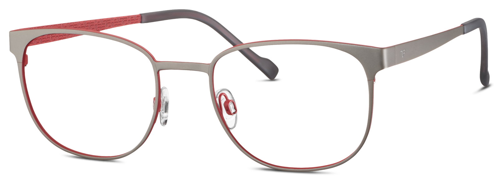 TITANflex 822033 35 – Rechteckige Titan Metallbrille Grau