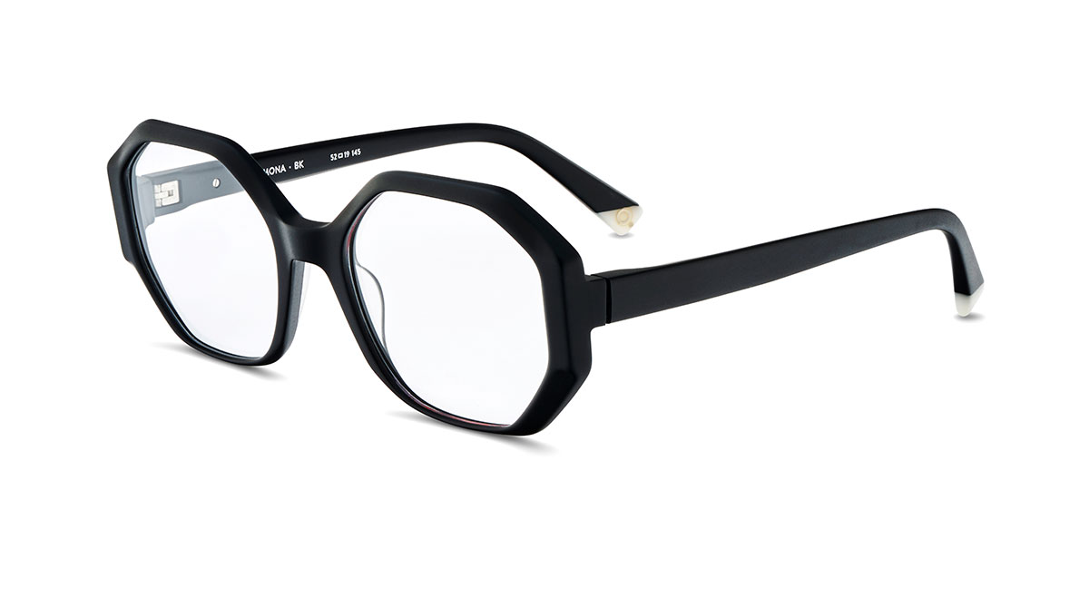 Etnia Barcelona ANEMON BK – Schwarze mehreckige Damenbrille Acetat