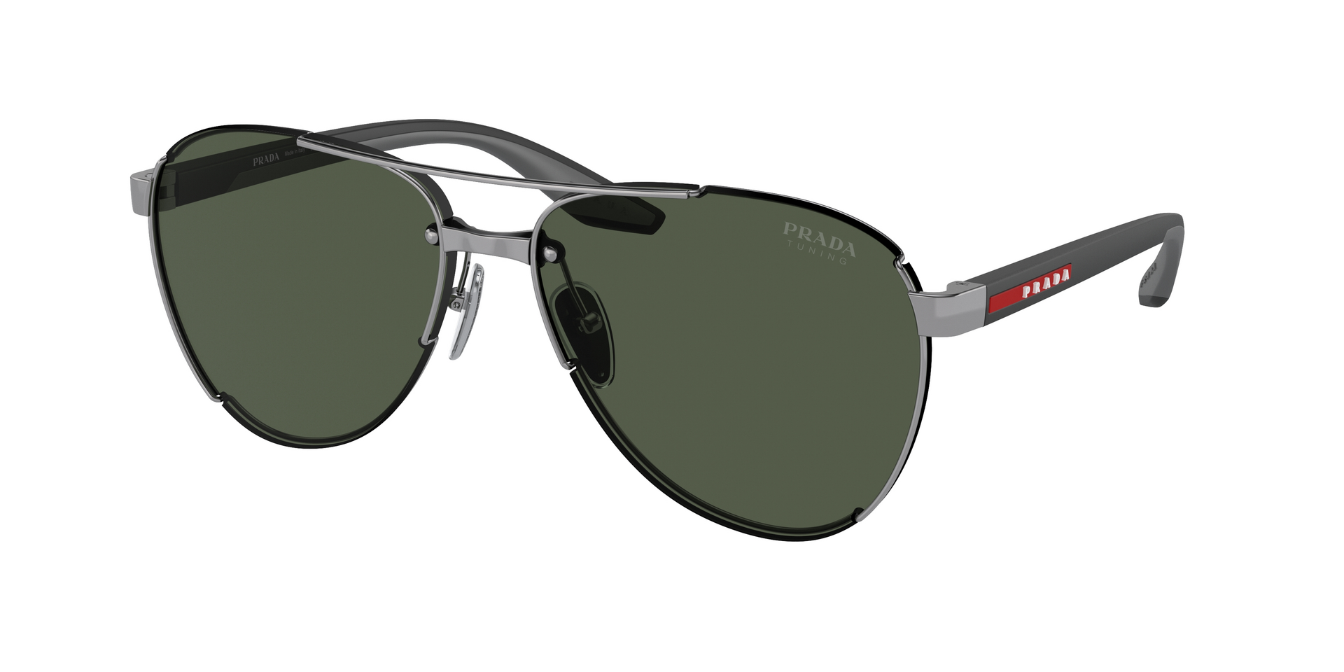 Das Bild zeigt die Sonnenbrille PS51YS 5AV50F von der Marke Prada Linea Rossa in silber.