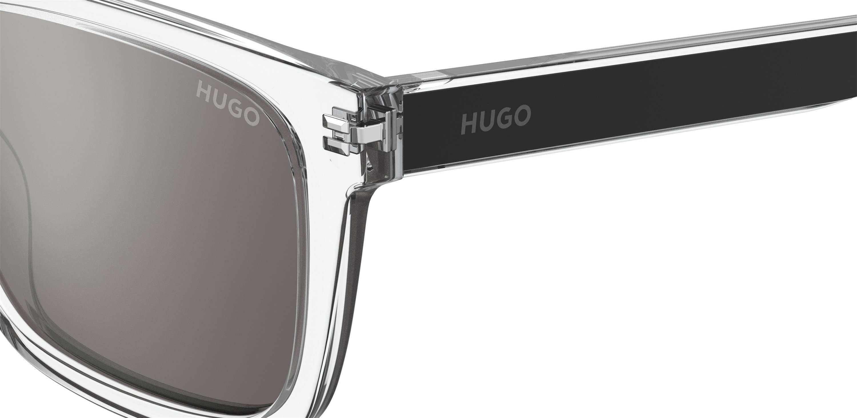 Das Bild zeigt die Sonnenbrille HG1297/S MNG von der Marke Hugo in grau/schwarz.