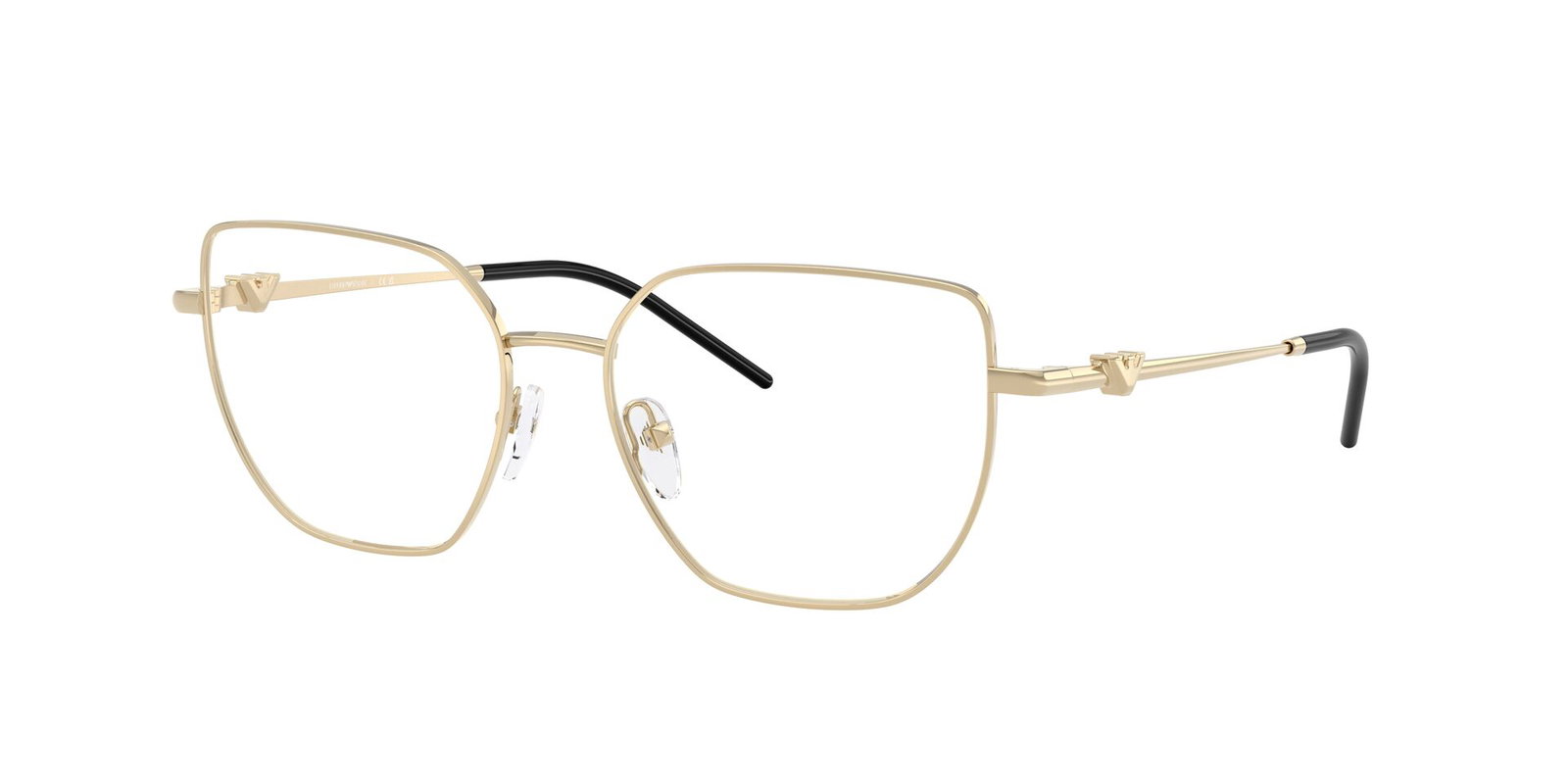 Emporio Armani 0EA1176 3013 – Mehreckige Metallbrille Hellgold