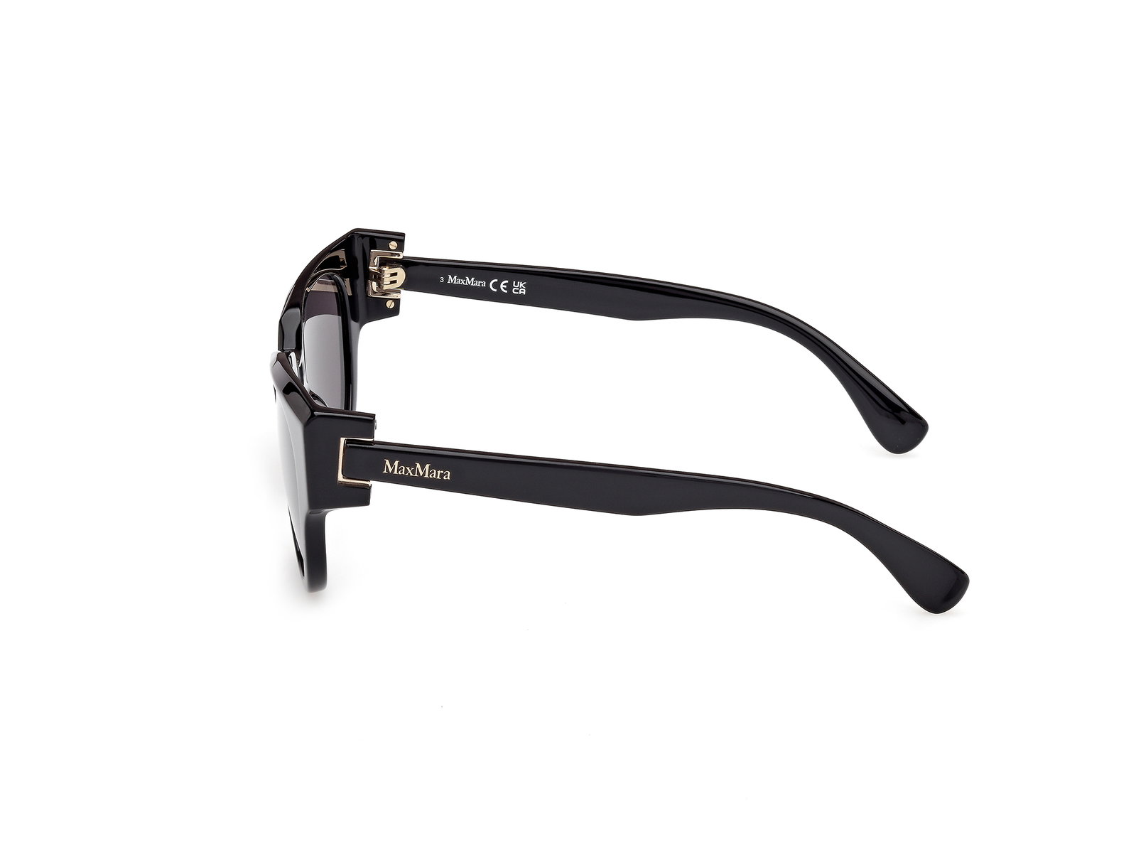 Das Bild zeigt die Sonnenbrille MM0138 von der Marke Max Mara in Schwarz.