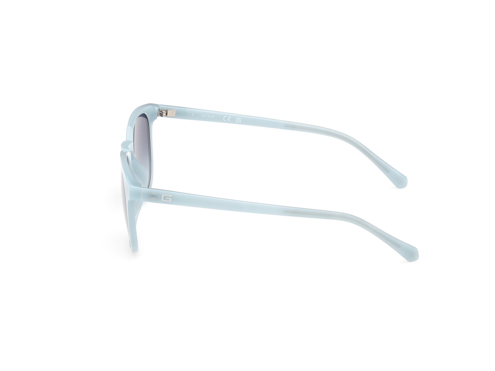 Das Bild zeigt die Sonnenbrille GU00061 84W von der Marke Guess in Hellblau.