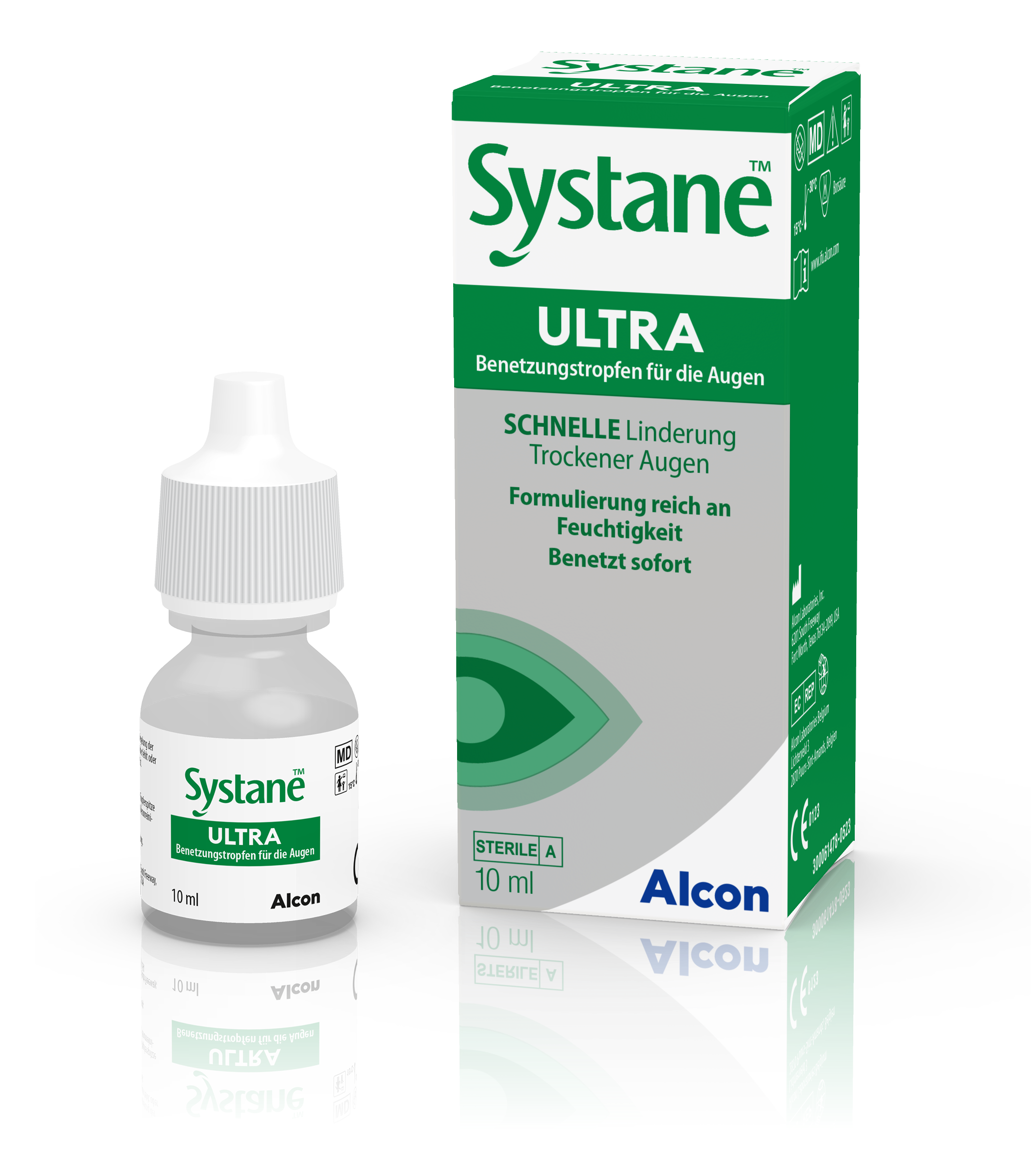 Das Bild zeigt die Augentropfen Systane Ultra von Alcon.