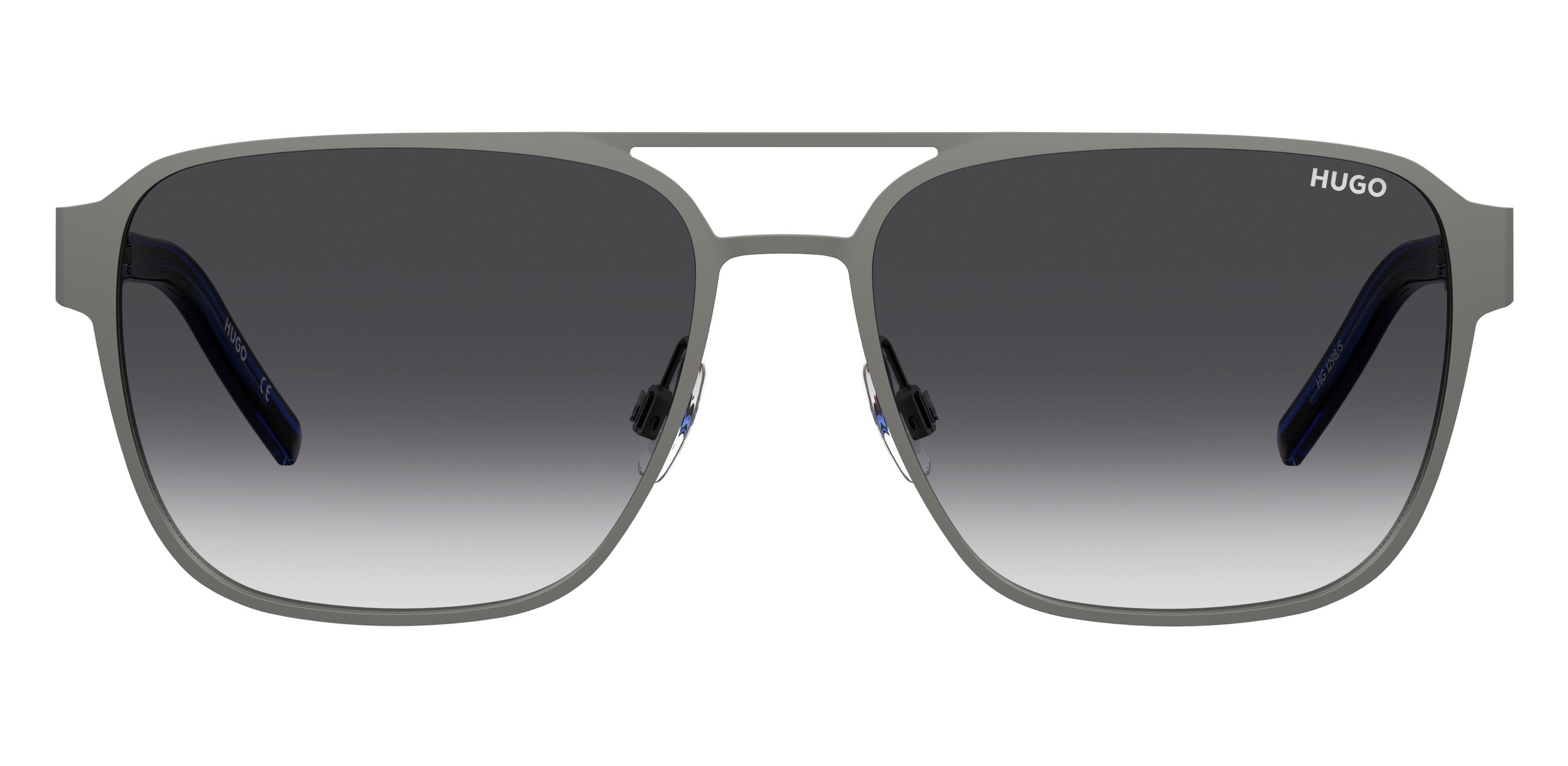 Das Bild zeigt die Sonnenbrille HG1298/S D51 von der Marke Hugo in blau/schwarz.