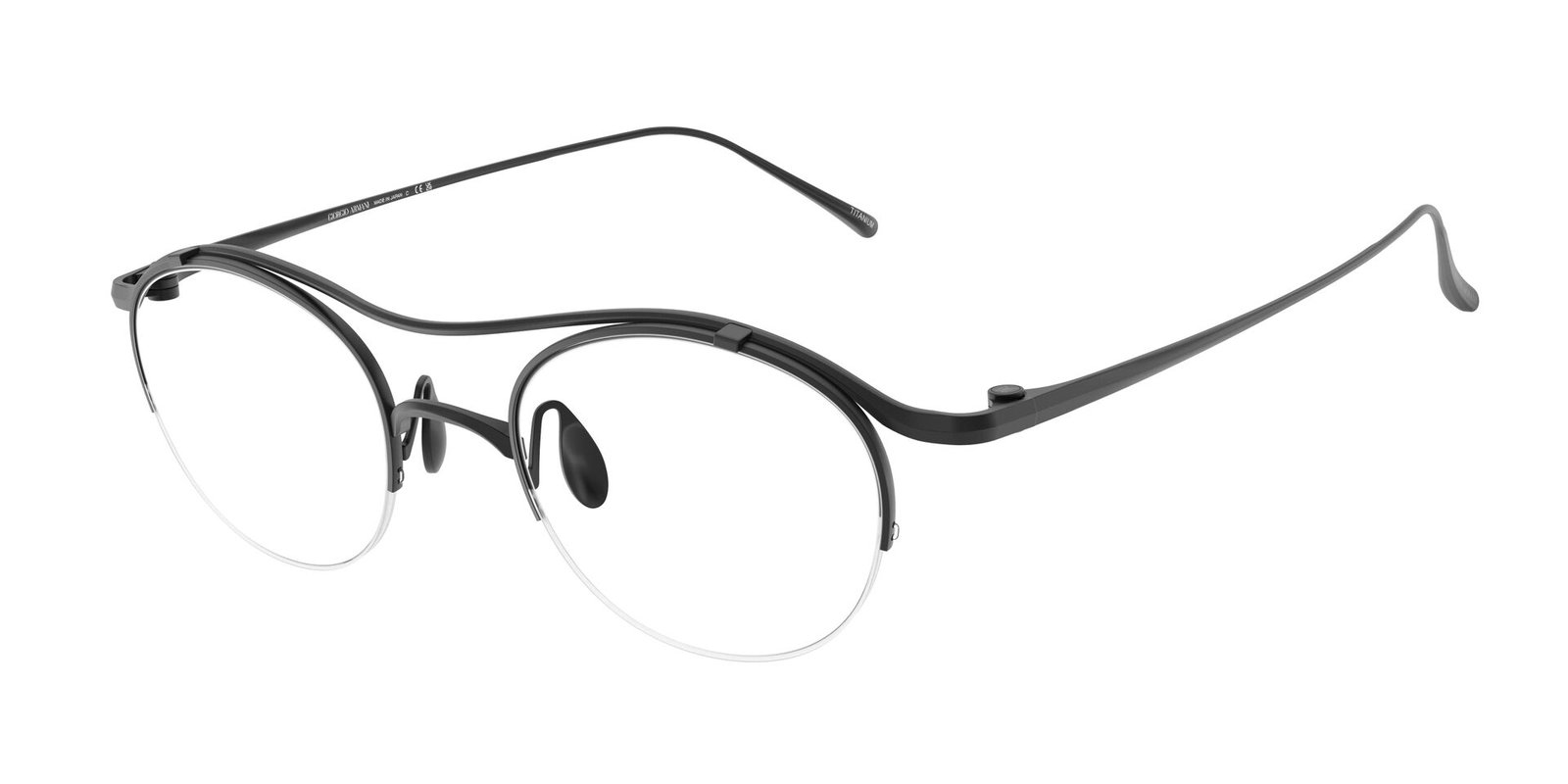 zu sehen ist die Korrektionsbrille 0AR5158T von Georgio Armani in der Farbe Schwarz.