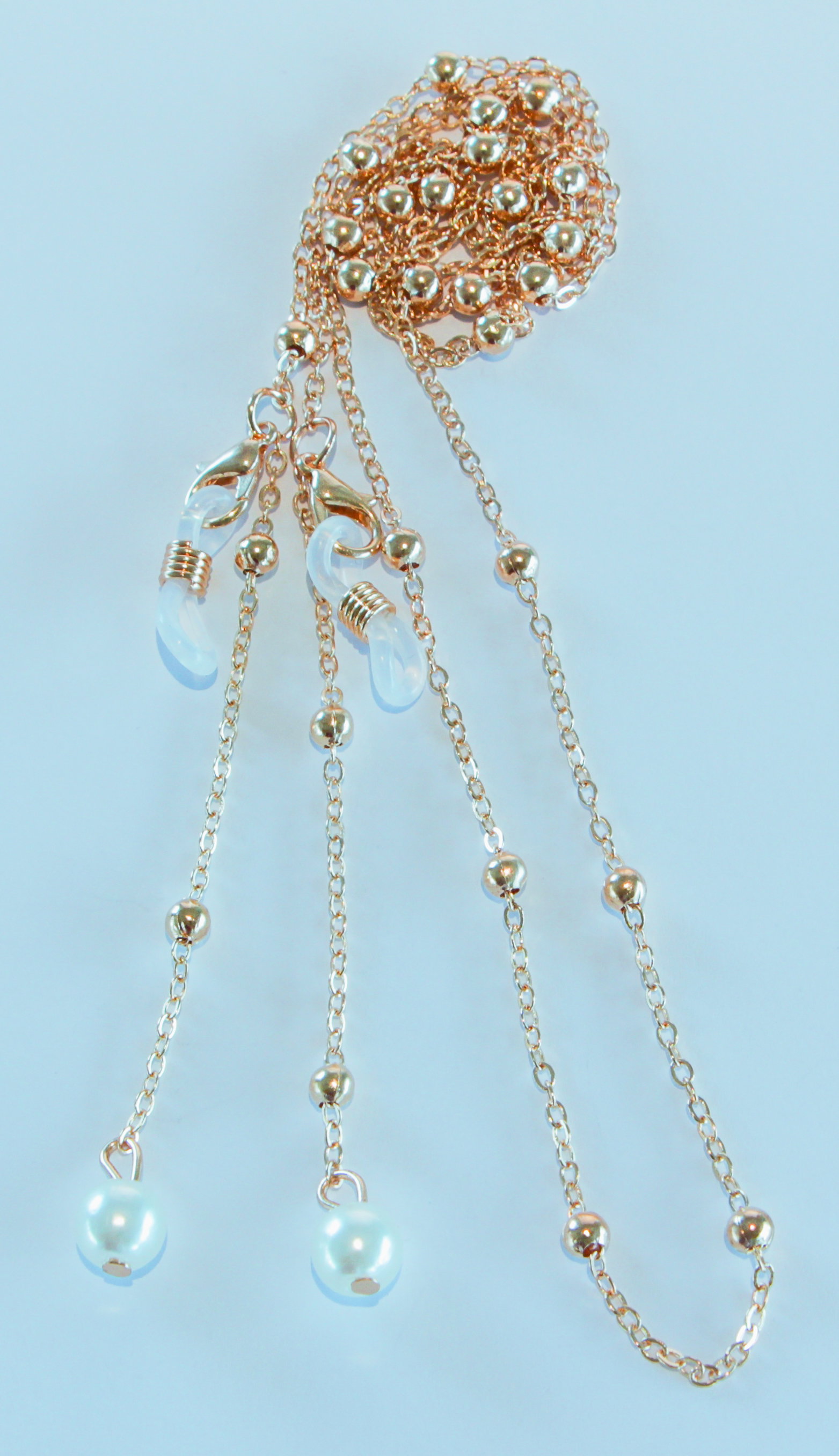 Brillenkette gold mit Perlen elegant