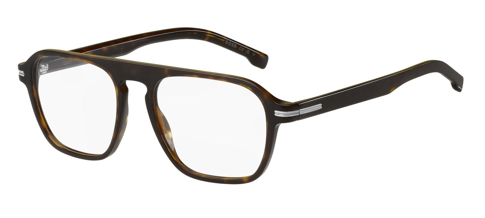 Zu sehen ist eine Korrektionsbrille von Boss in der Farbe Havanna.