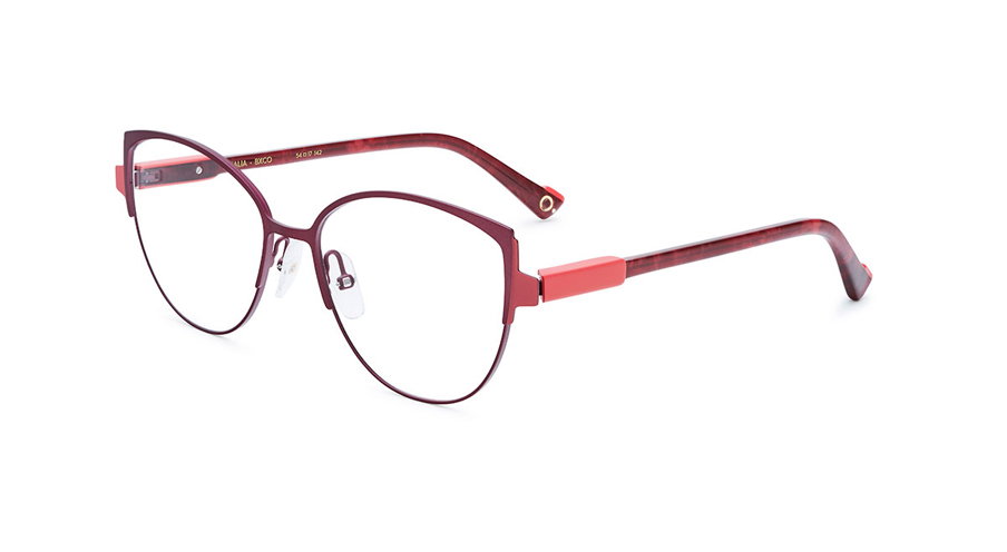 Etnia Barcelona Amalia BXCO – Dunkelrote Butterfly Damenbrille Metall