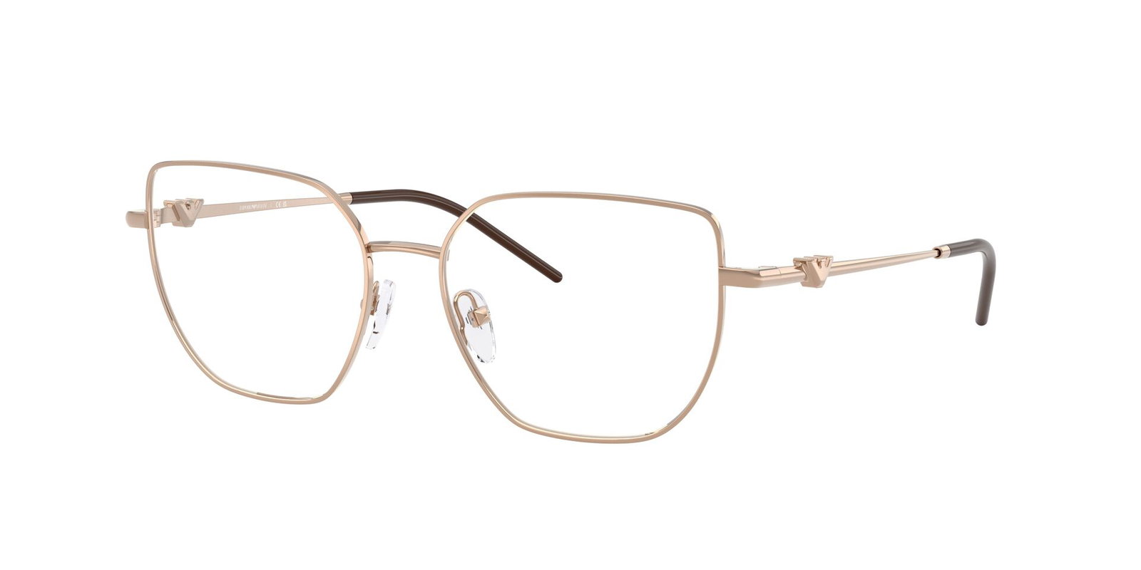 Zu sehen ist die Korrektionsbrille 1176 von Emporio Armani in der Farbe Gold.