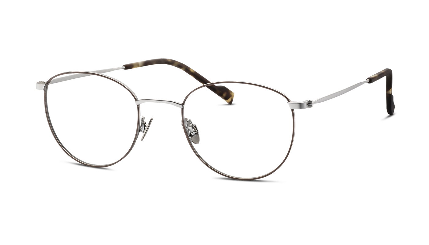 TITANflex 820822 36 – Schmale Oversize Titanbrille Braun Grau