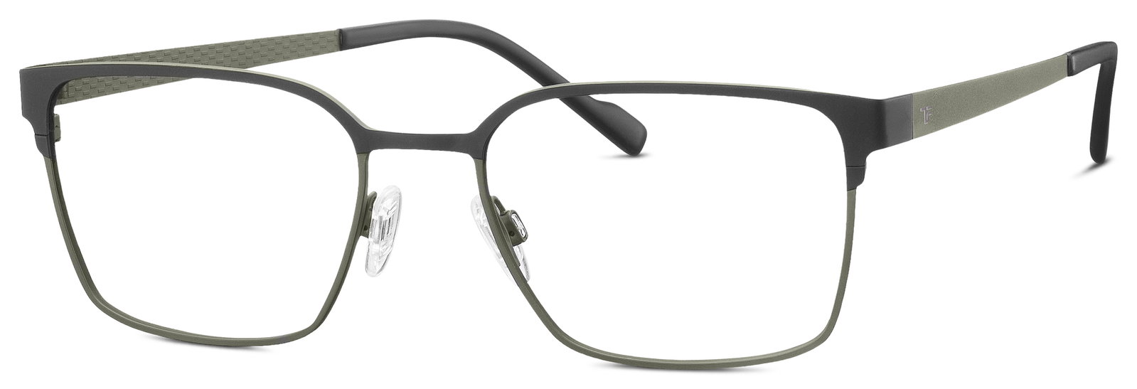 TITANflex 820949 34 – Rechteckige Titan Metallbrille Grau